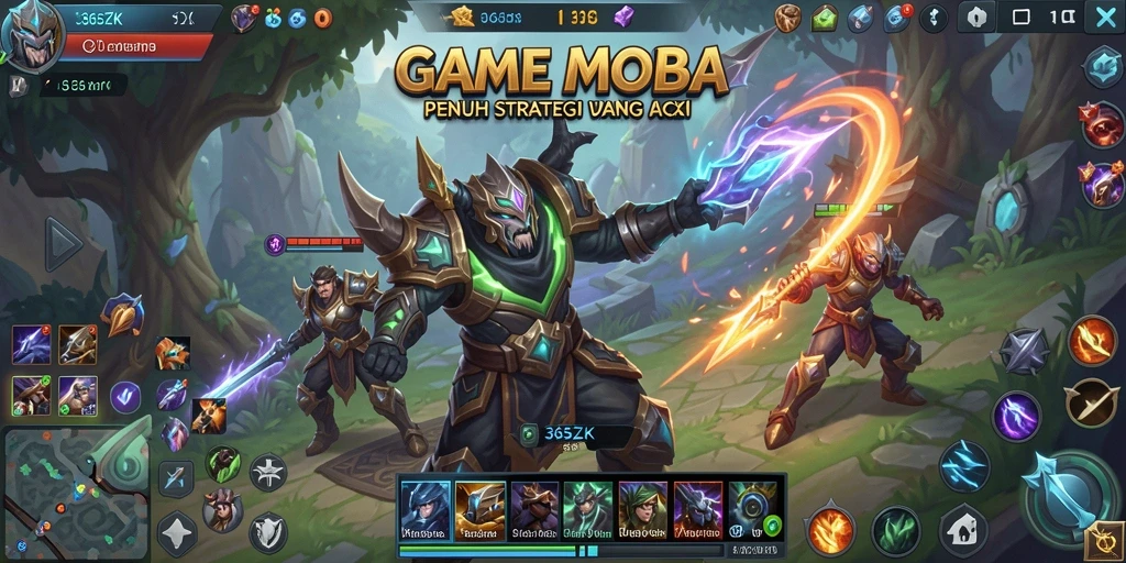 Tampilan gameplay menarik dari 365ZK di arena MOBA.