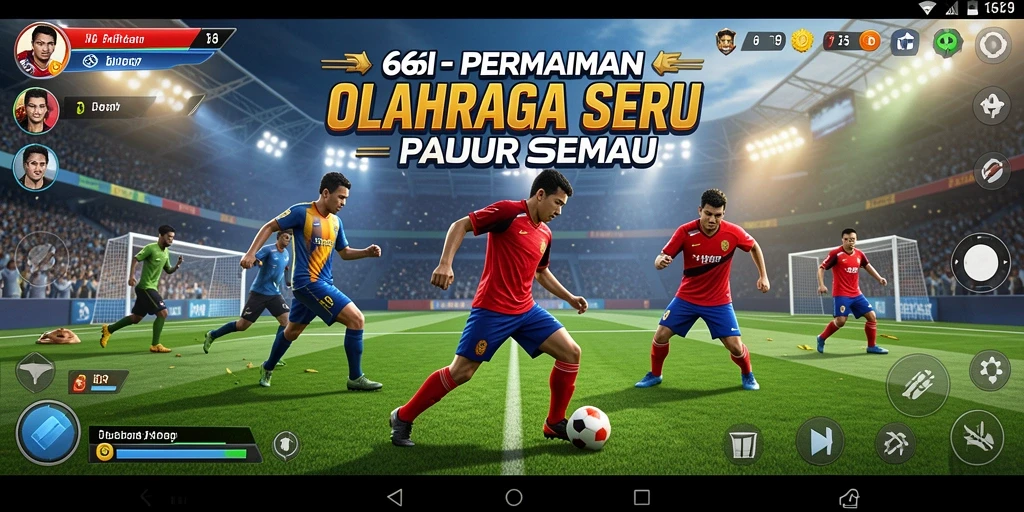 Screenshot gameplay 666I yang menunjukkan aksi olahraga seru.