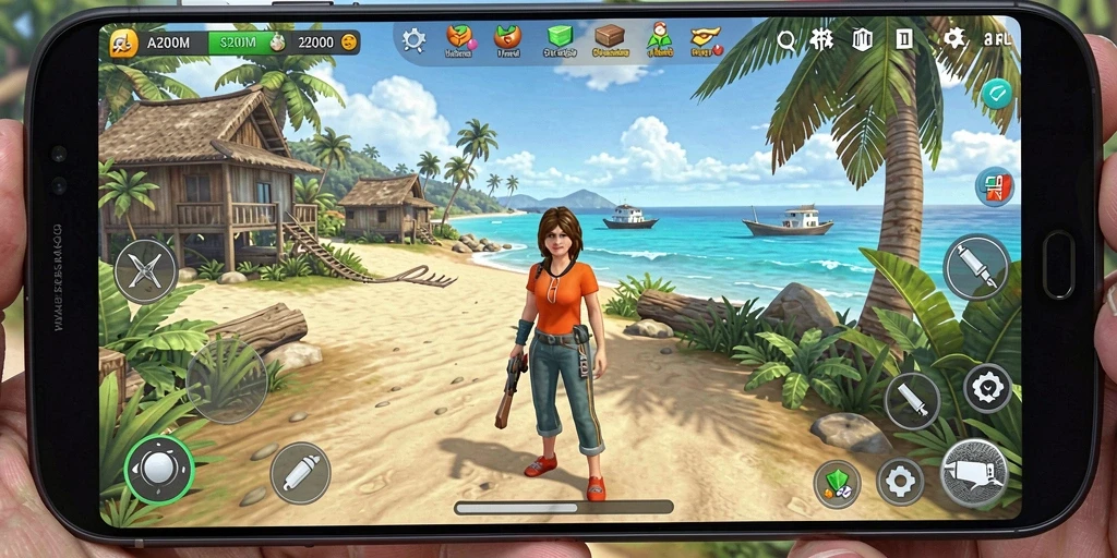 Screenshot utama A200M menampilkan gameplay simulasi yang mendalam.
