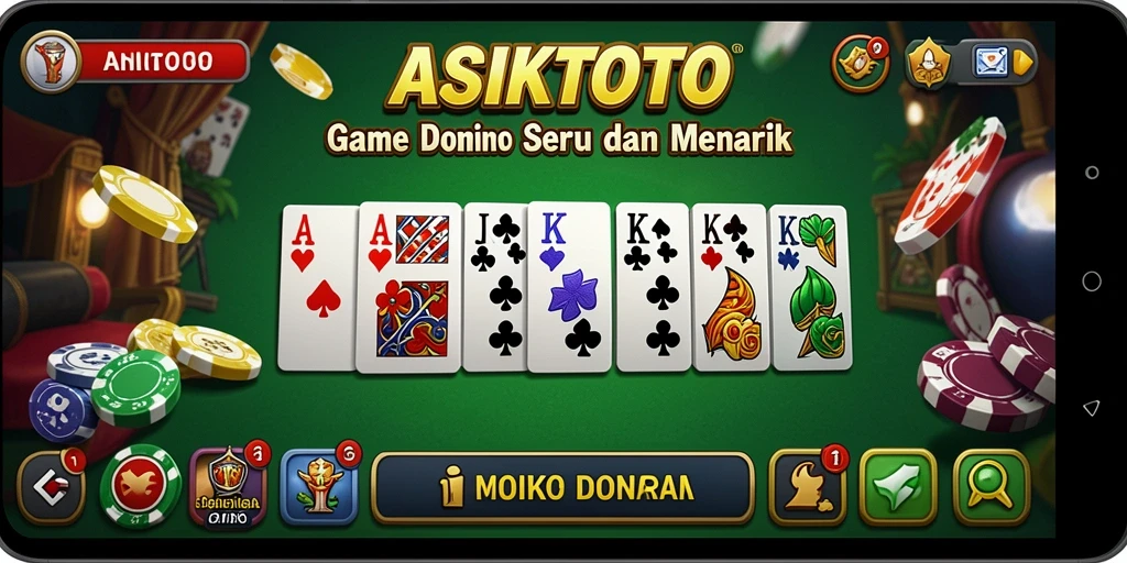 Tampilan gameplay ASIKTOTO yang menampilkan momen seru permainan Domino.