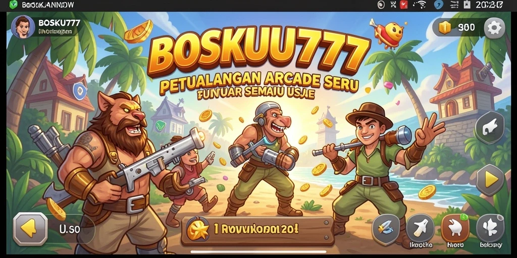 Screenshot gameplay menunjukkan aksi seru dalam BOSKU777.