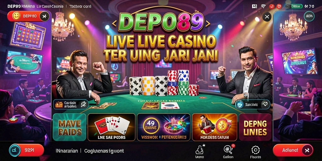 Tampilan gameplay Live Casino di DEPO89 yang menarik dan interaktif.