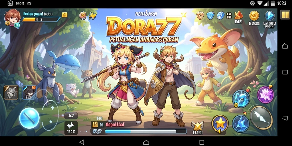Menampilkan aksi seru dalam dunia anime DORA77.