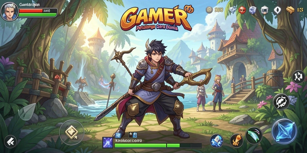 Tampilan gameplay GAMERP yang menarik dan dinamis.