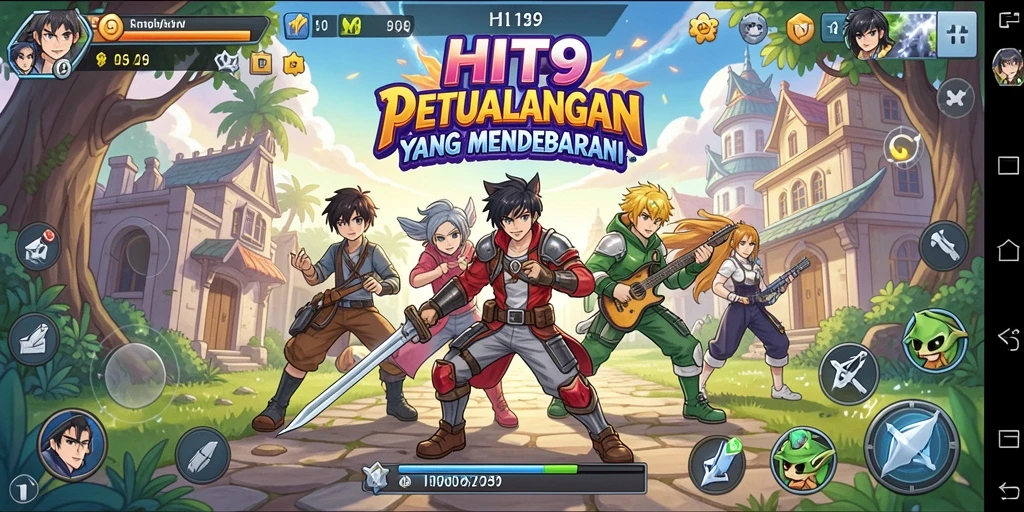 Tangkapan layar HIT9 menunjukkan karakter anime dalam pertarungan intens.