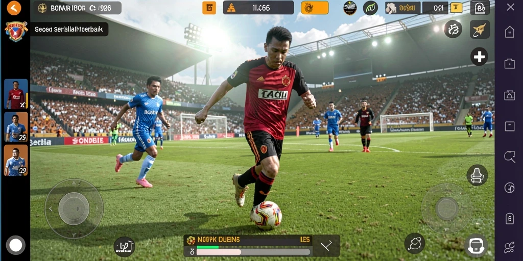 Screenshot gameplay menarik dari <strong>ID66</strong> dengan aksi di lapangan sepak bola.