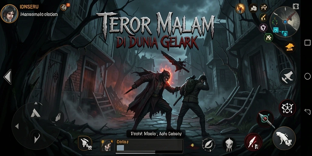Screenshot menampilkan karakter dan suasana mencekam dari gameplay IDNSERU.
