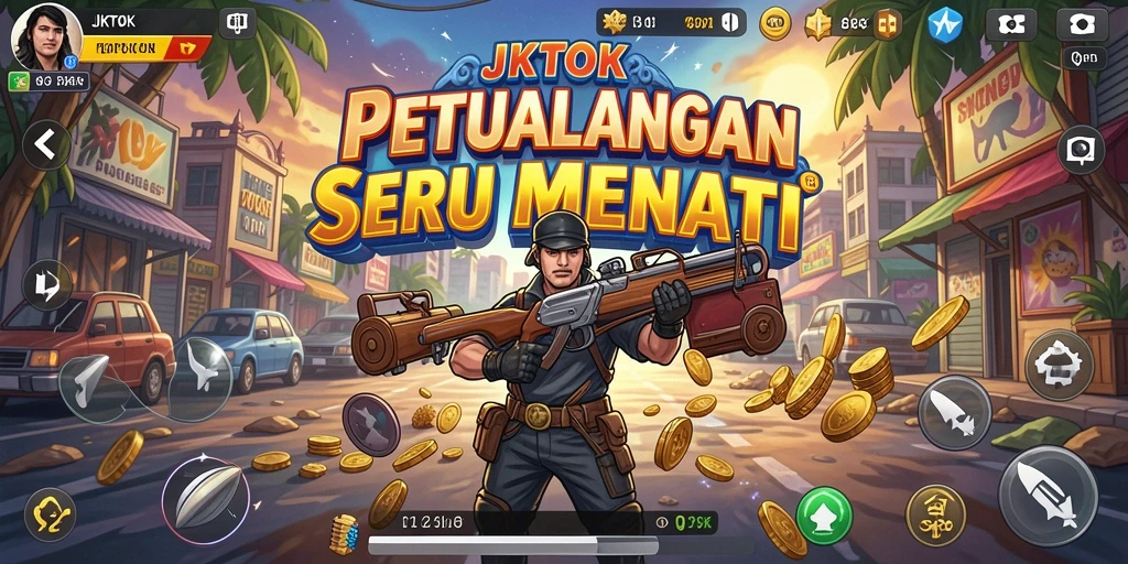 Tangkapan layar JKTOK menampilkan aksi seru dalam eksplorasi petualangan.