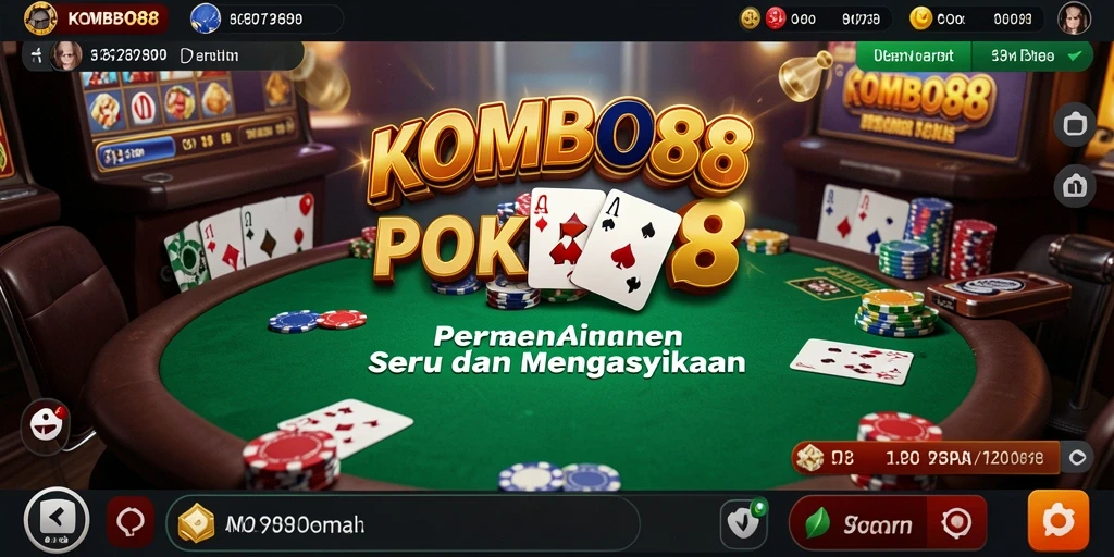 Tampilan gameplay Poker mendebarkan di KOMBO88.