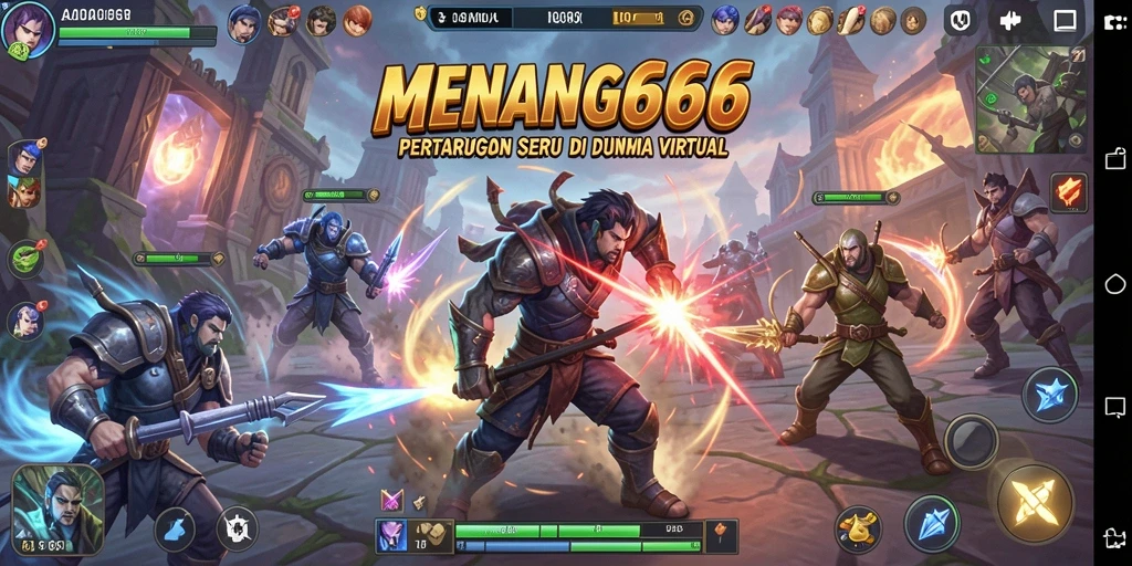 Screenshot MENANG666 menunjukkan aksi pertarungan seru di arena.