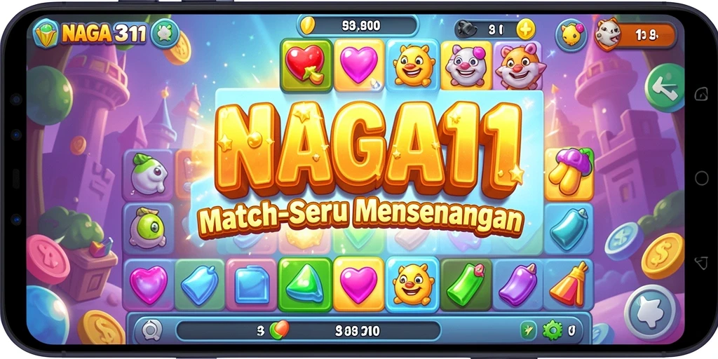 Tampilkan gameplay seru dalam NAGA11, permainan Match-3 yang mengasyikkan.