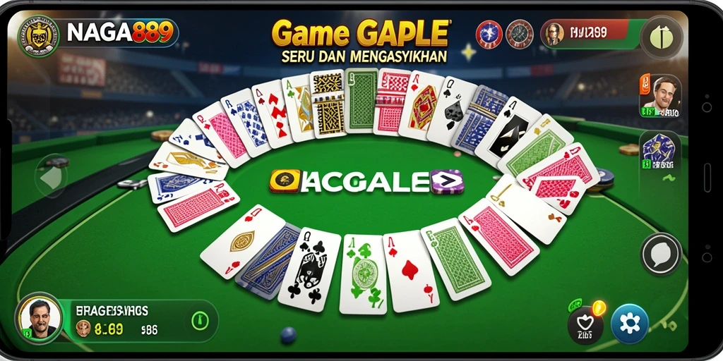 Tampilan gameplay seru NAGA889 saat bermain Gaple.