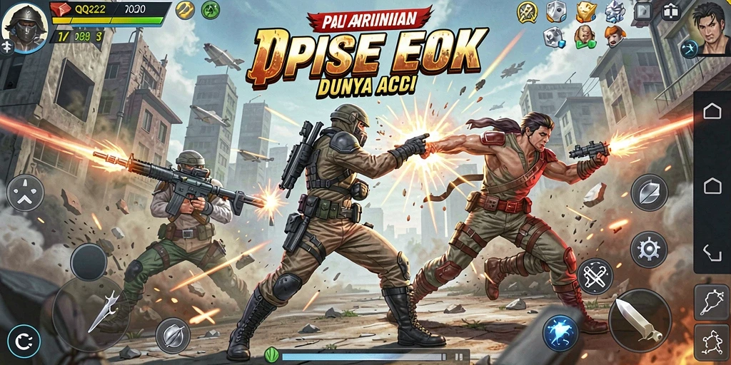 Menampilkan aksi mendebarkan dalam gameplay QQ222.