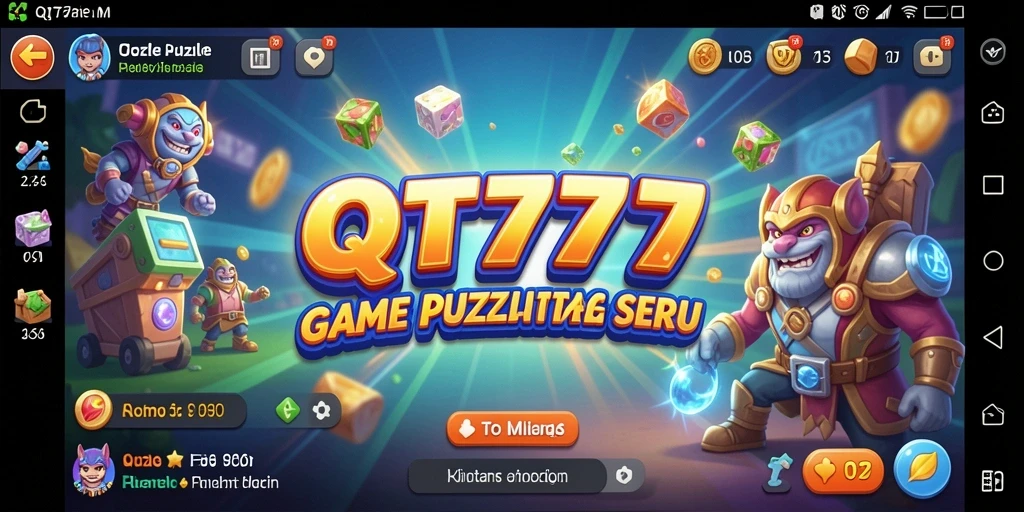 Screenshot utama QT777 menampilkan gameplay Puzzle yang menantang.