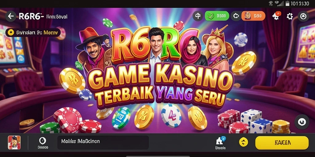 Tampilan gameplay R6R6 yang menarik dalam suasana kasino.