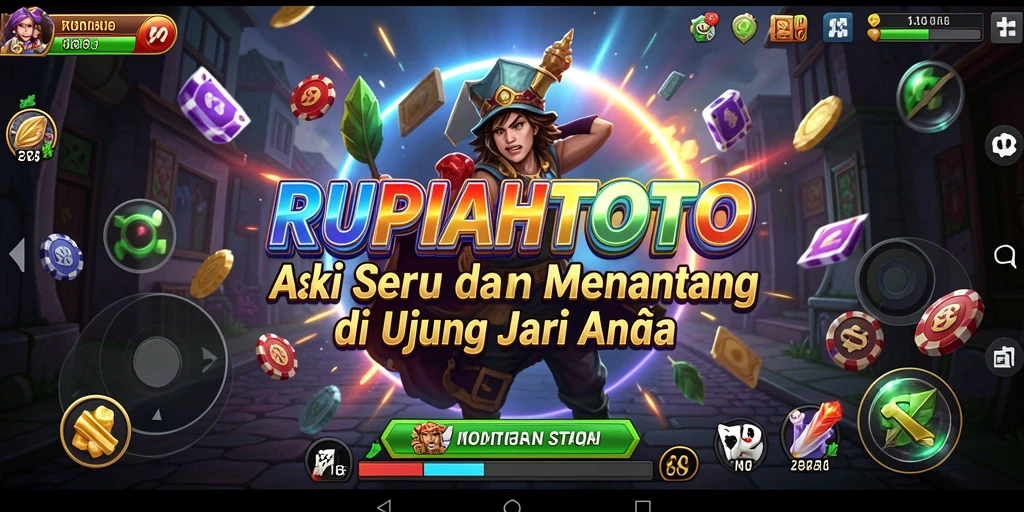 Gameplay RUPIAHTOTO yang seru dan menantang dalam suasana pertempuran.