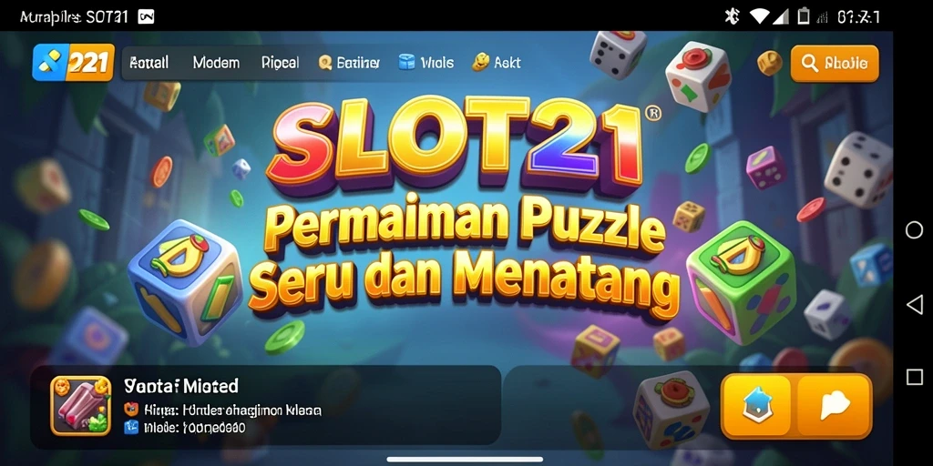 Tampilan gameplay menarik dari SLOT21 dengan berbagai puzzle menantang.