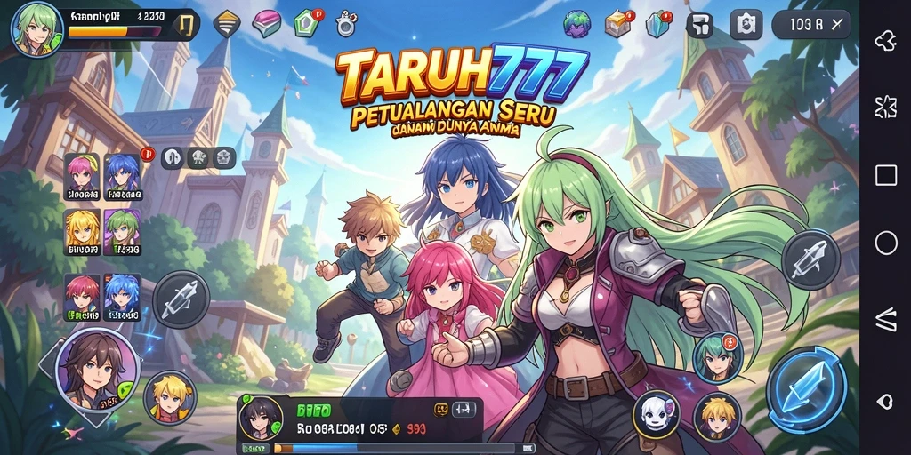 Tampilan gameplay TARUH777 yang penuh aksi dan petualangan anime.