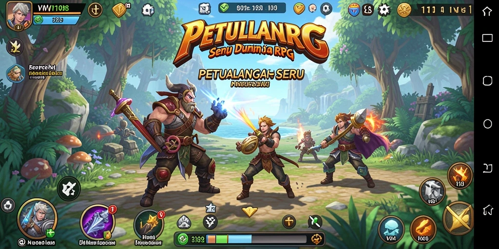 Tangkapan layar VW108 menampilkan aksi seru dari pertarungan RPG.