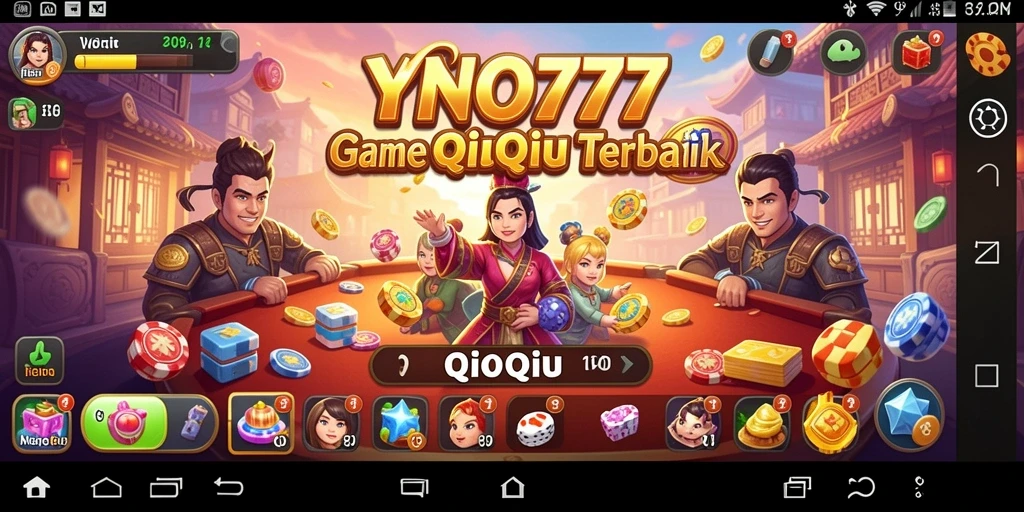 Tangkapan layar gameplay YONO777 memperlihatkan suasana seru permainan QiuQiu.